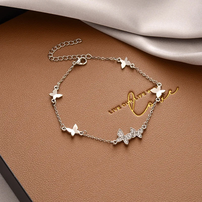 Butterfly charm bracelet