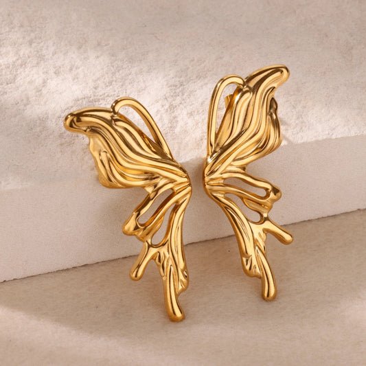 blue butterfly earrings