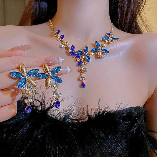 butterfly jewelry set gold