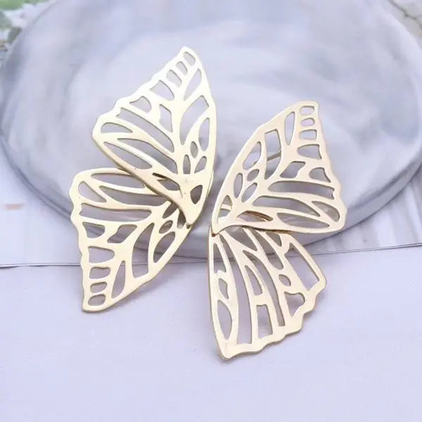 14k gold butterfly earrings