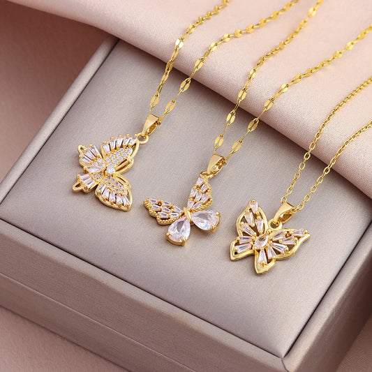 butterfly pendant necklace