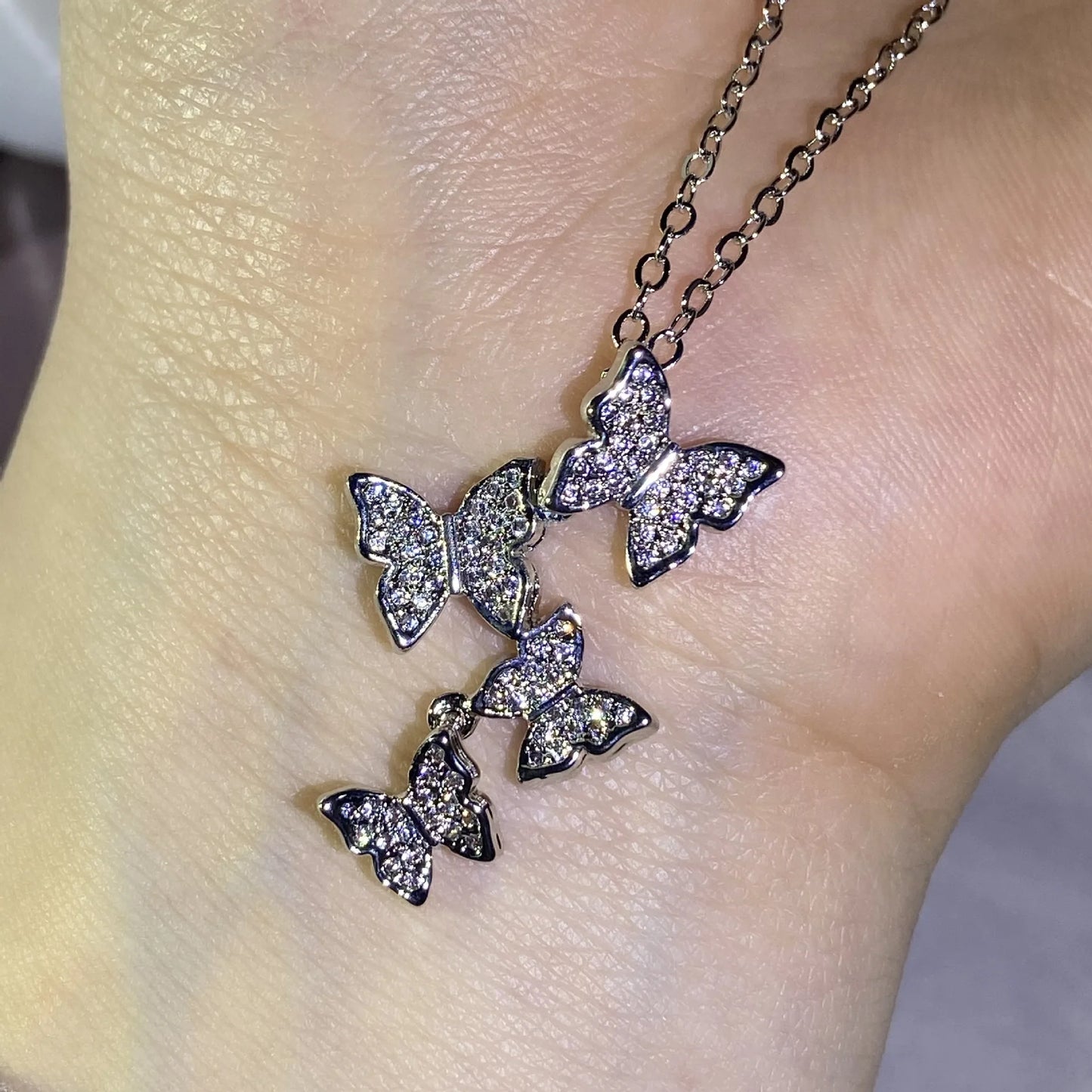 14k gold butterfly necklace