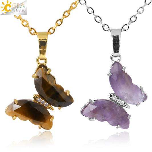 butterfly necklace white gold