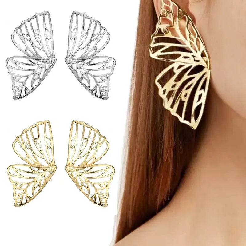 14k gold butterfly earrings