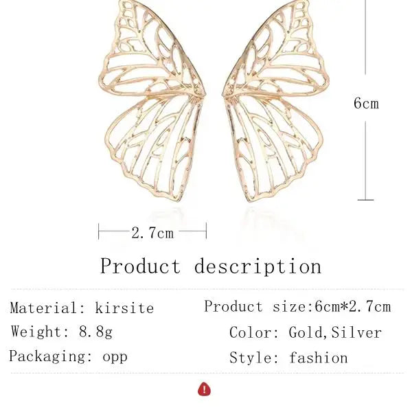 14k gold butterfly earrings