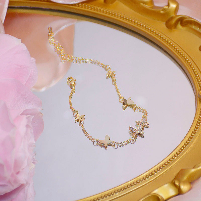Butterfly charm bracelet